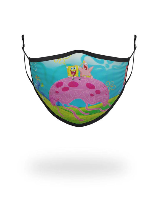 Sprayground Essential | ADULT SPONGEBOB JELLY SHARK FORM FITTING FACE-COVERING
