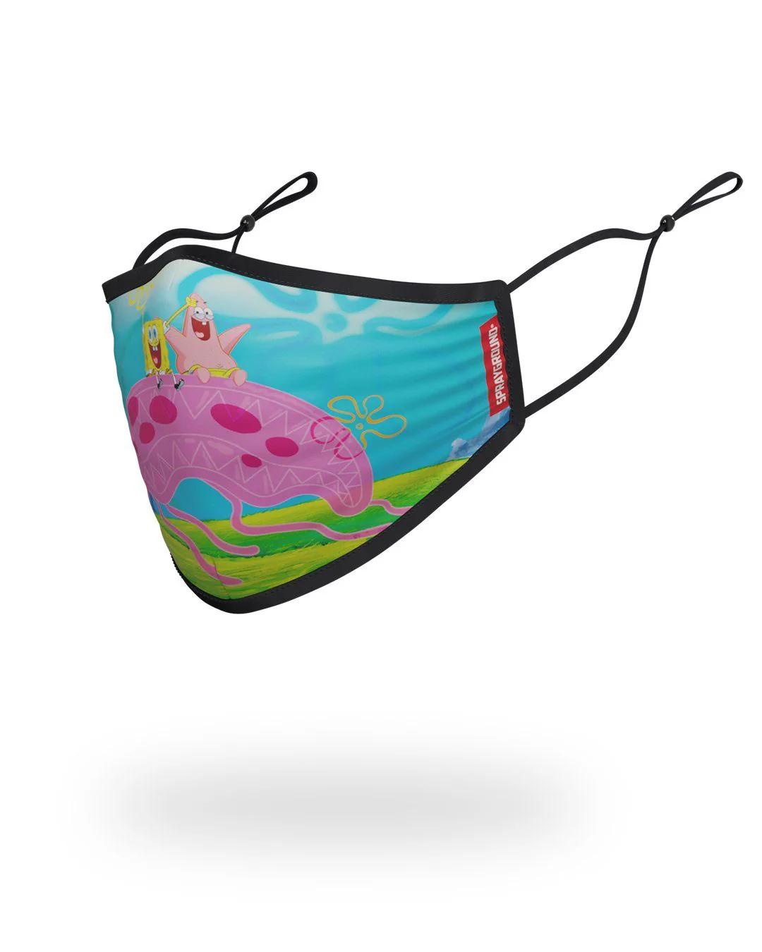 Sprayground Essential | ADULT SPONGEBOB JELLY SHARK FORM FITTING FACE-COVERING