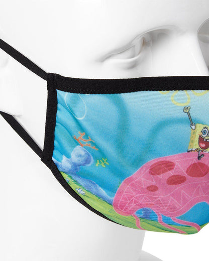 Sprayground Essential | ADULT SPONGEBOB JELLY SHARK FORM FITTING FACE-COVERING