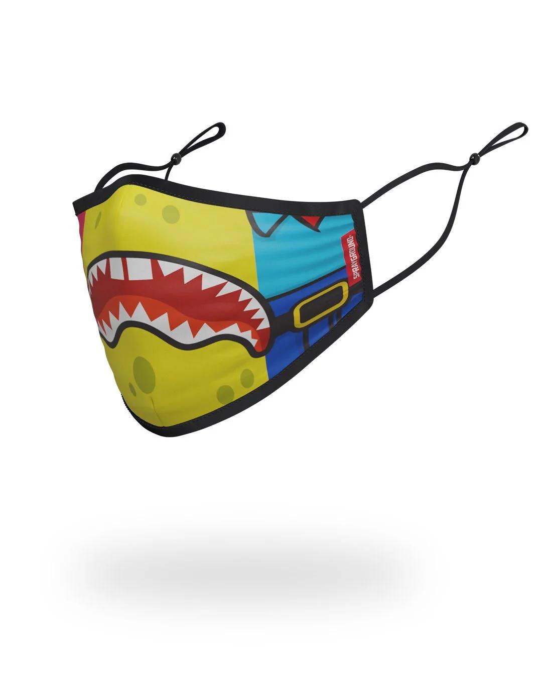 Sprayground Premium | ADULT SPONGEBOB OG SHARK FORM FITTING FACE-COVERING