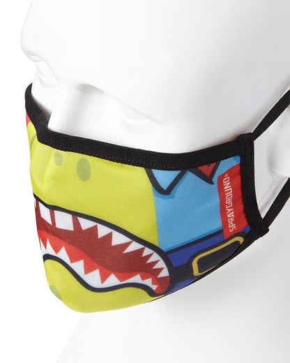 Sprayground Premium | ADULT SPONGEBOB OG SHARK FORM FITTING FACE-COVERING