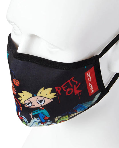 Sprayground New | ADULT HEY ARNOLD MONEY STACKS FORM FITTING FACE-COVERING