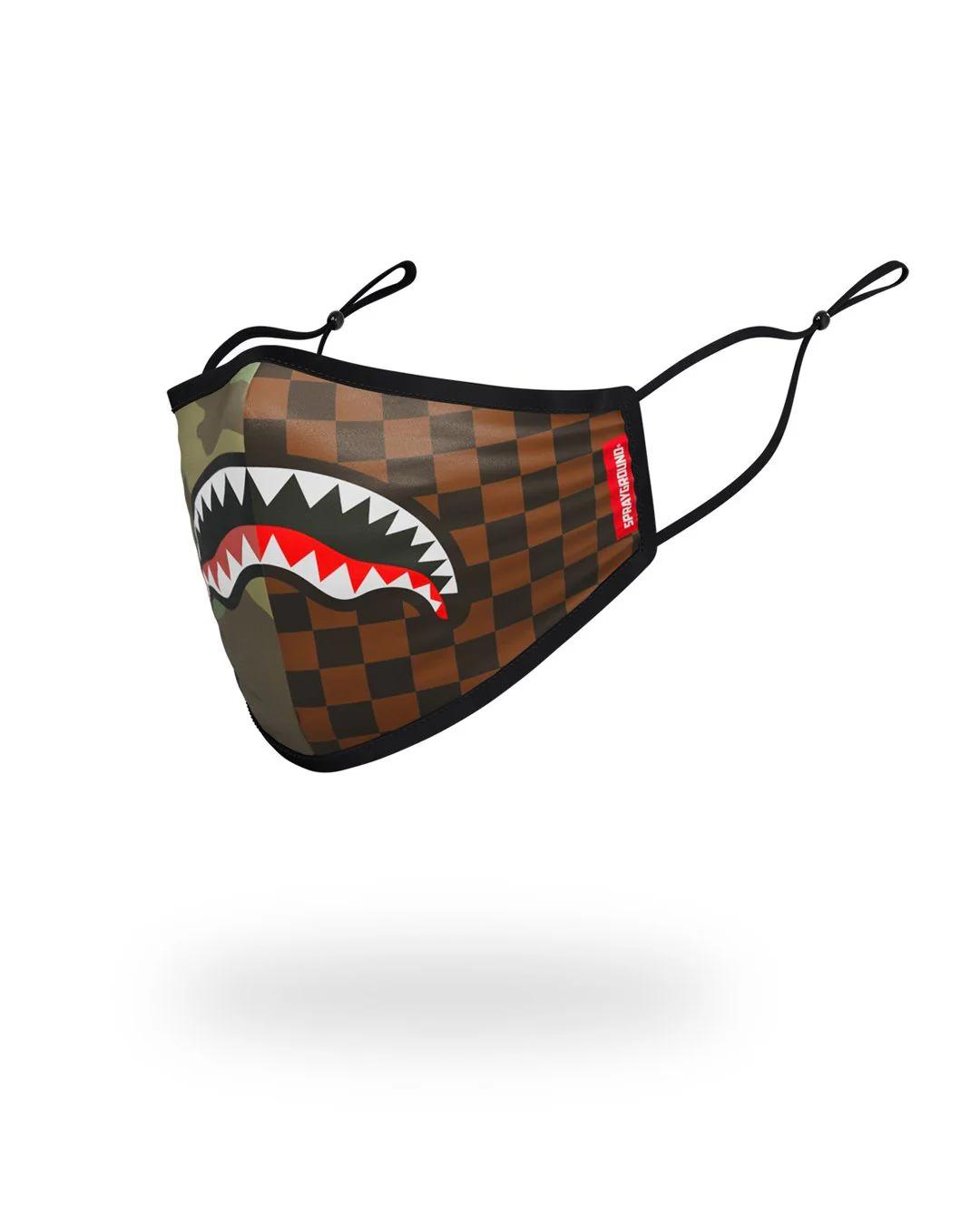 Sprayground Exclusive | KIDS FORM FITTING MASK: CHECKS & CAMO
