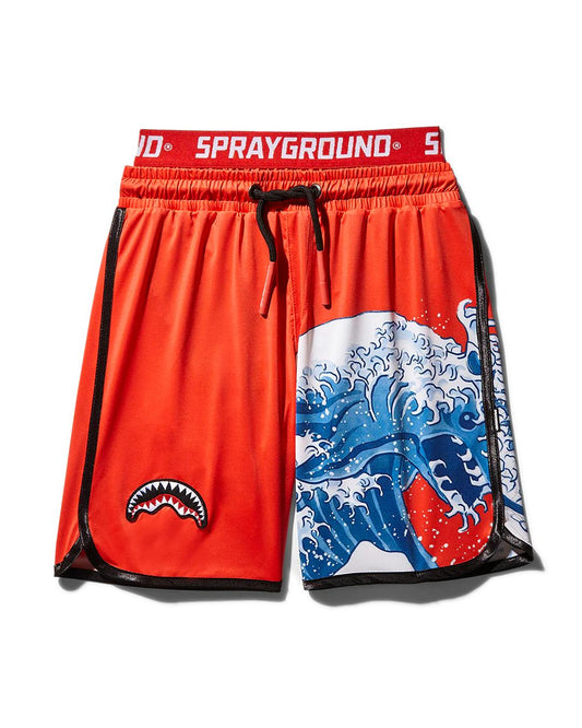 Sprayground Popular | KIDS JAPAN WAVE SWIM TRUNKS (RED)