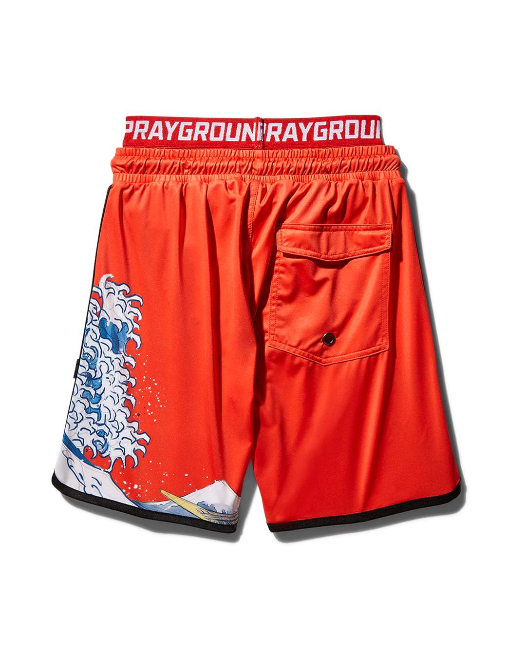Sprayground Popular | KIDS JAPAN WAVE SWIM TRUNKS (RED)