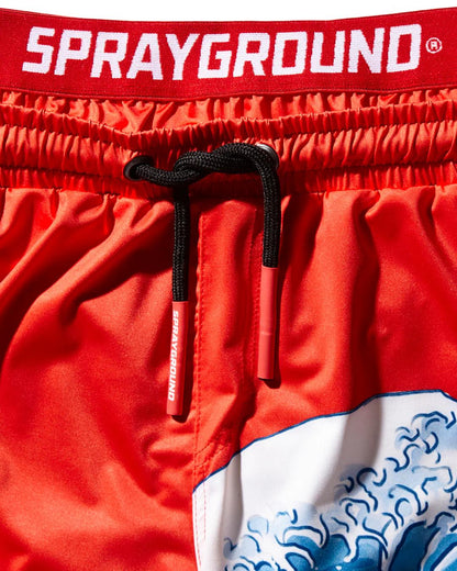 Sprayground Popular | KIDS JAPAN WAVE SWIM TRUNKS (RED)