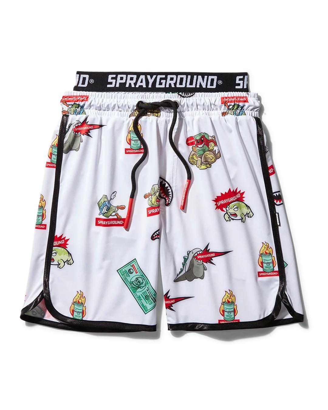 Sprayground Trending | KIDS PATCH ALL-IN SWIM TRUNKS (WHITE)