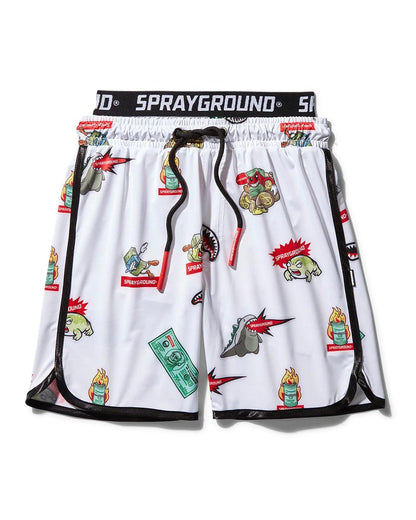 Sprayground Trending | KIDS PATCH ALL-IN SWIM TRUNKS (WHITE)
