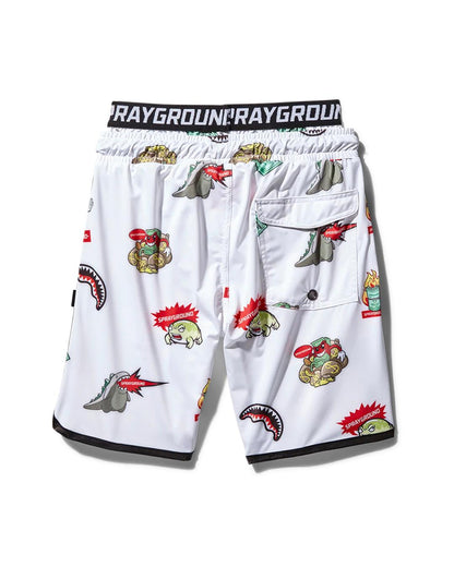 Sprayground Trending | KIDS PATCH ALL-IN SWIM TRUNKS (WHITE)