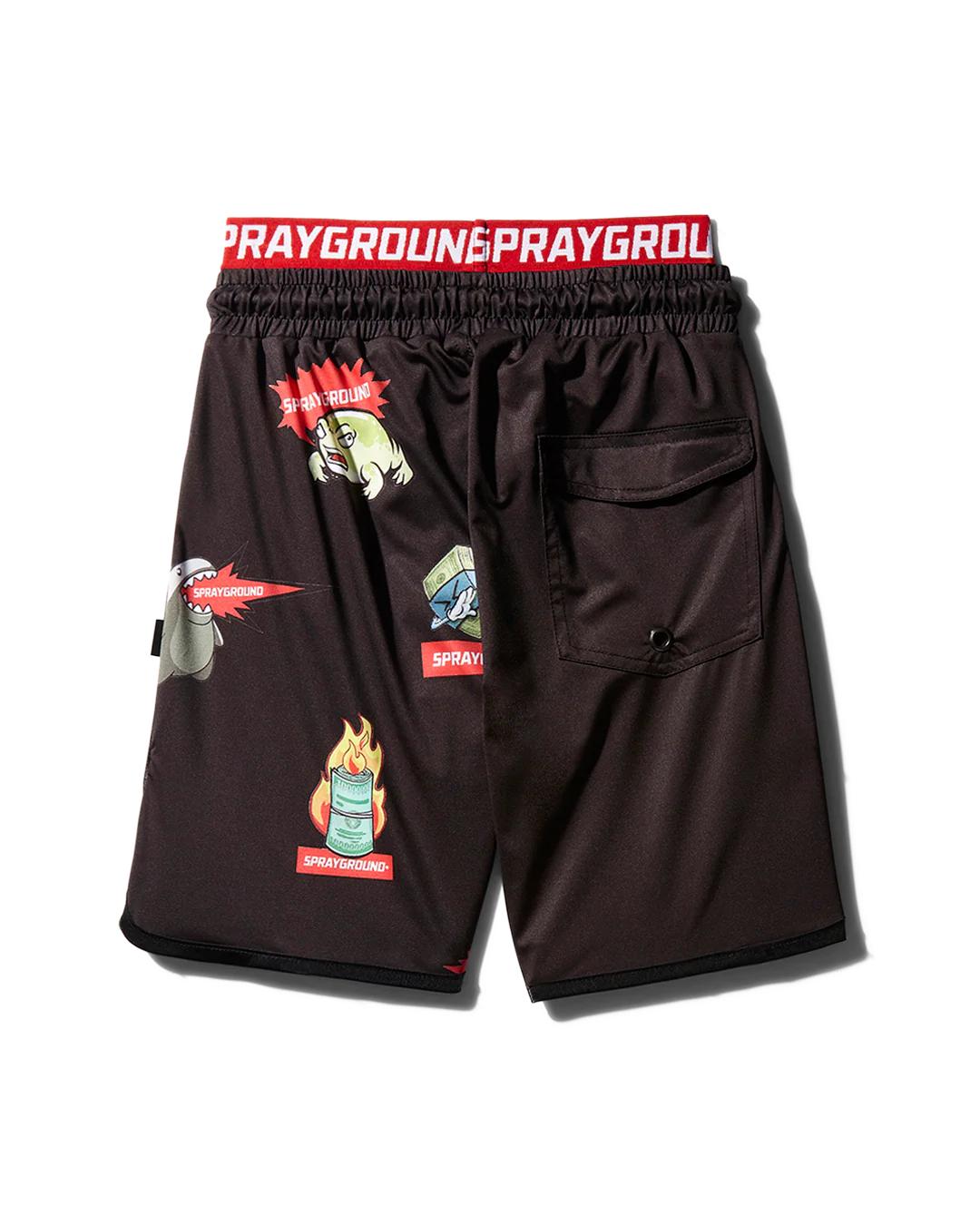 Sprayground Best Seller | KIDS PATCH ALL-IN SWIM TRUNKS (BLACK)
