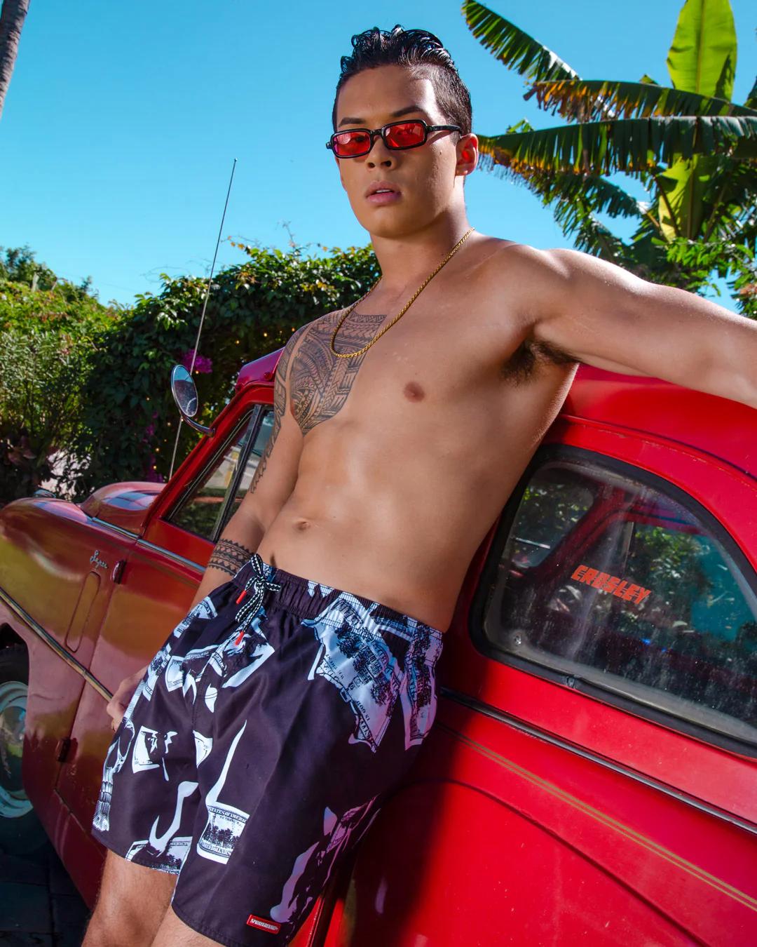 Sprayground Exclusive | MONEY NIGHT SHOTO SWIM TRUNKS