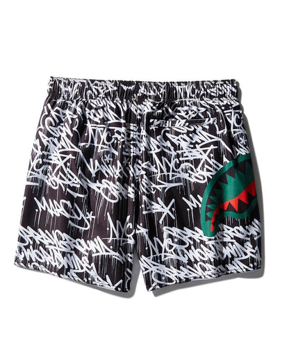 Sprayground Signature | SCRIBBLE SHARK SHOTO SWIM TRUNKS
