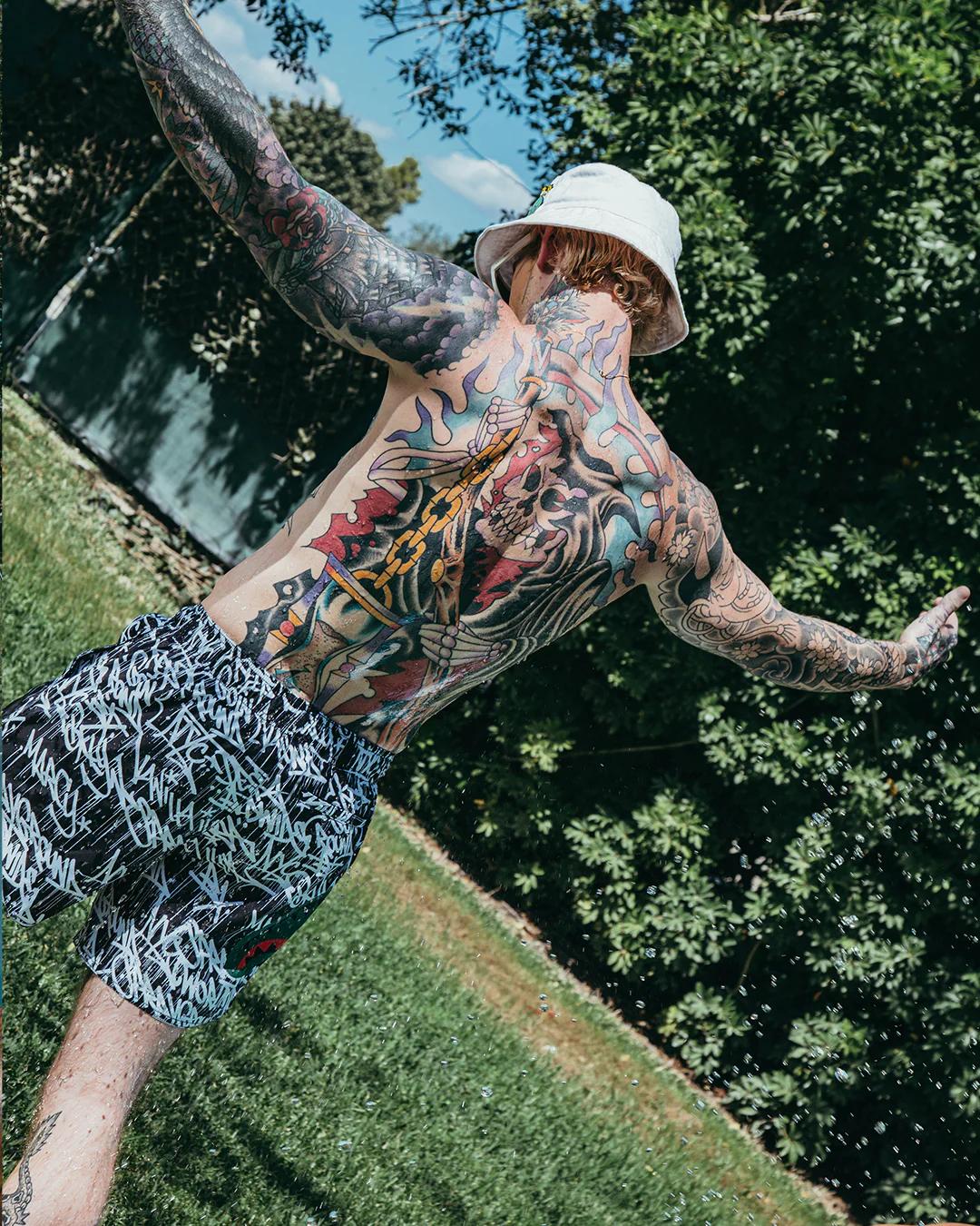 Sprayground Signature | SCRIBBLE SHARK SHOTO SWIM TRUNKS
