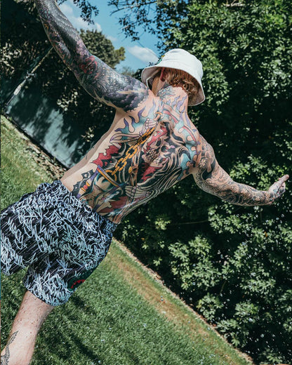 Sprayground Signature | SCRIBBLE SHARK SHOTO SWIM TRUNKS