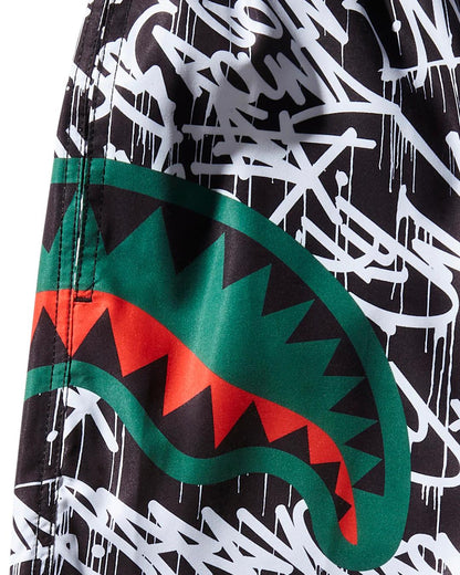 Sprayground Signature | SCRIBBLE SHARK SHOTO SWIM TRUNKS