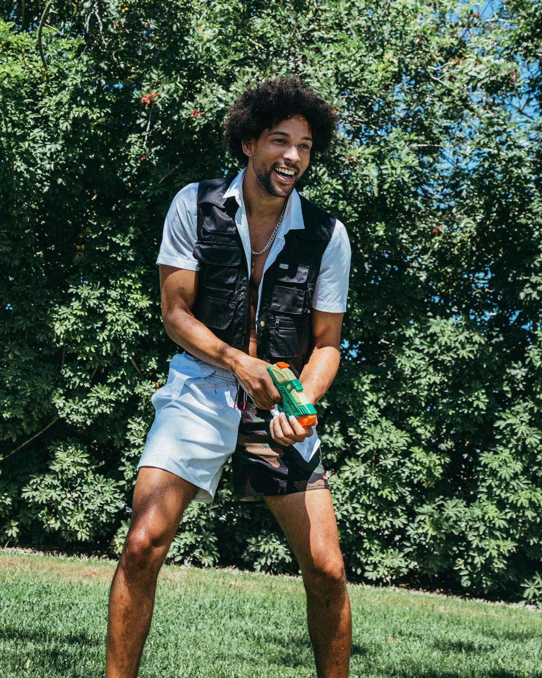 Sprayground Classic | SPLIT BITE CAMO SHOTO SWIM TRUNKS