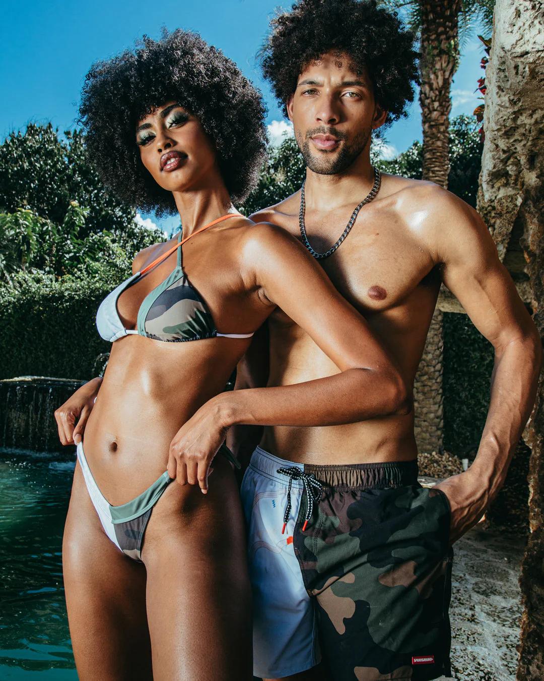 Sprayground Classic | SPLIT BITE CAMO SHOTO SWIM TRUNKS