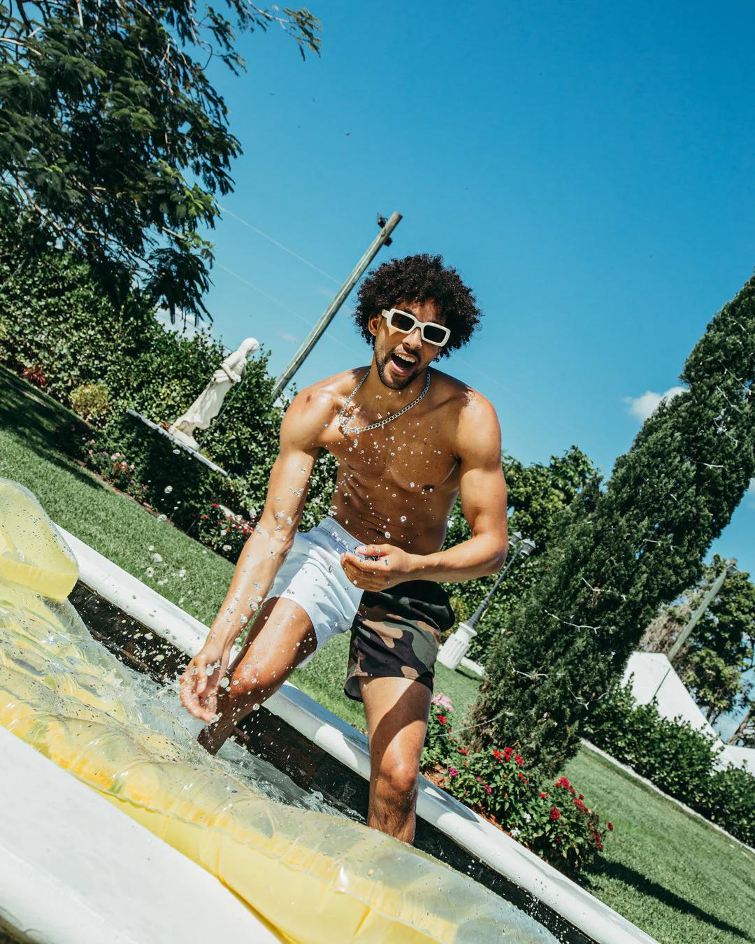 Sprayground Classic | SPLIT BITE CAMO SHOTO SWIM TRUNKS