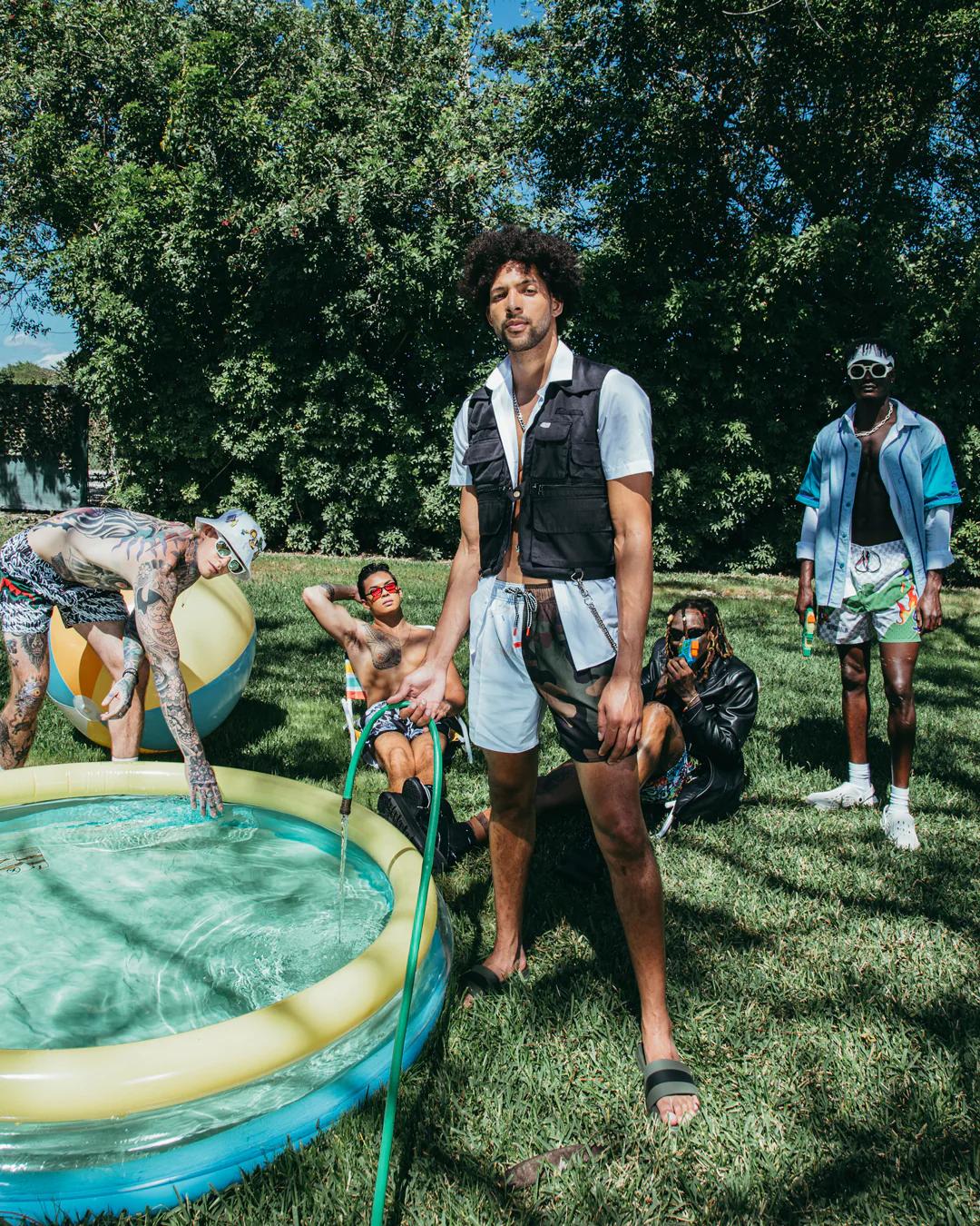 Sprayground Classic | SPLIT BITE CAMO SHOTO SWIM TRUNKS