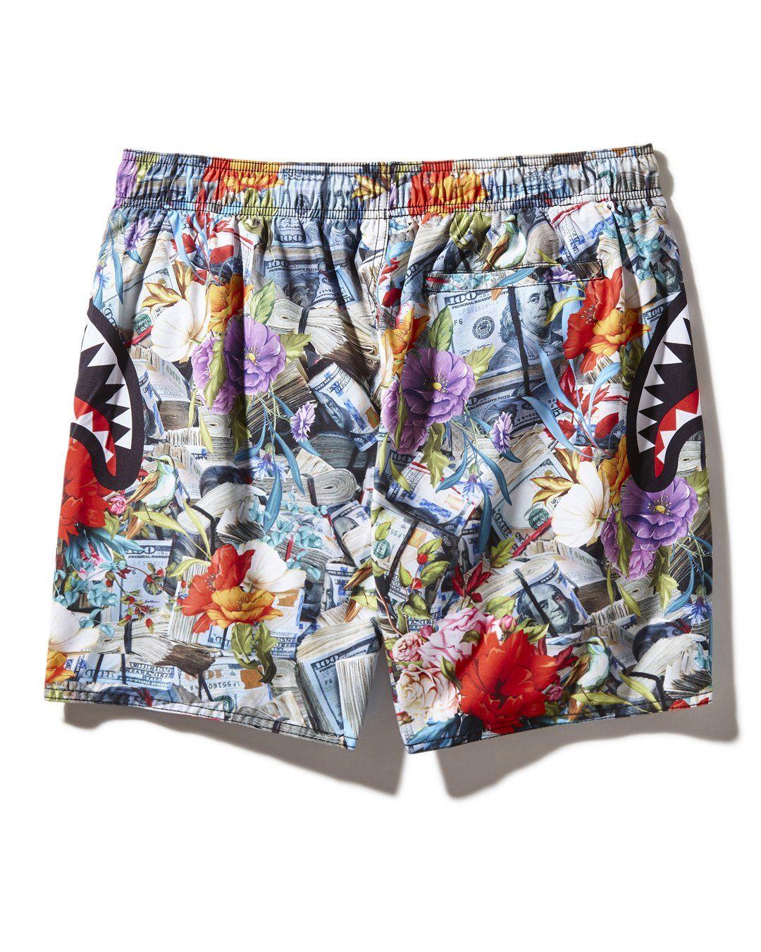 Sprayground Essential | FLORAL MONEY SHOTO SWIM TRUNKS