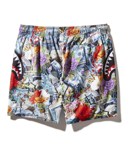 Sprayground Essential | FLORAL MONEY SHOTO SWIM TRUNKS