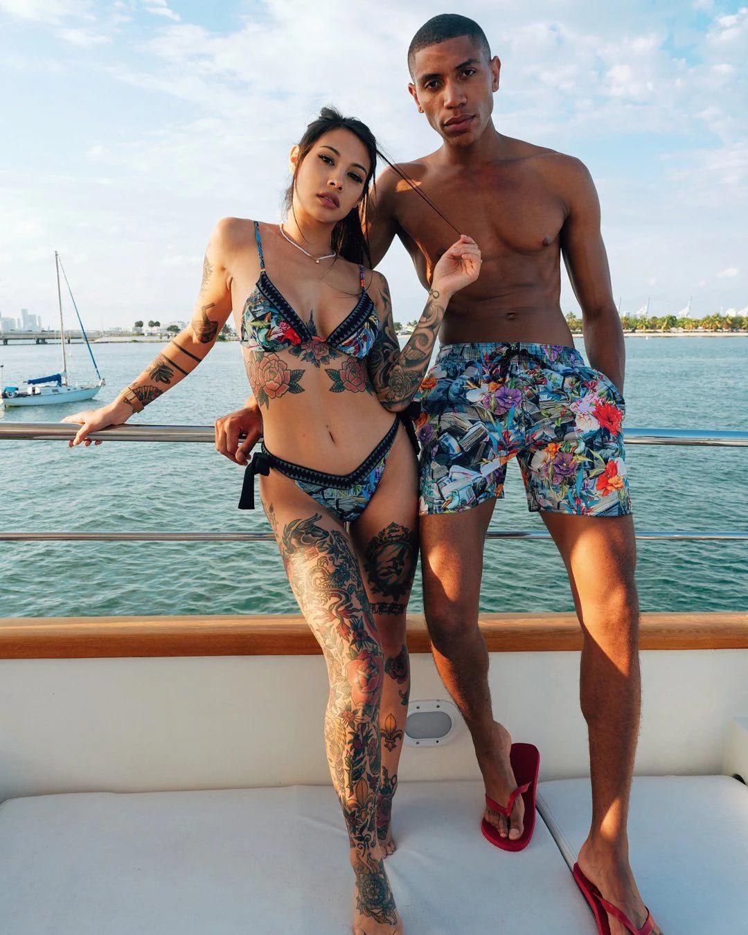 Sprayground Essential | FLORAL MONEY SHOTO SWIM TRUNKS
