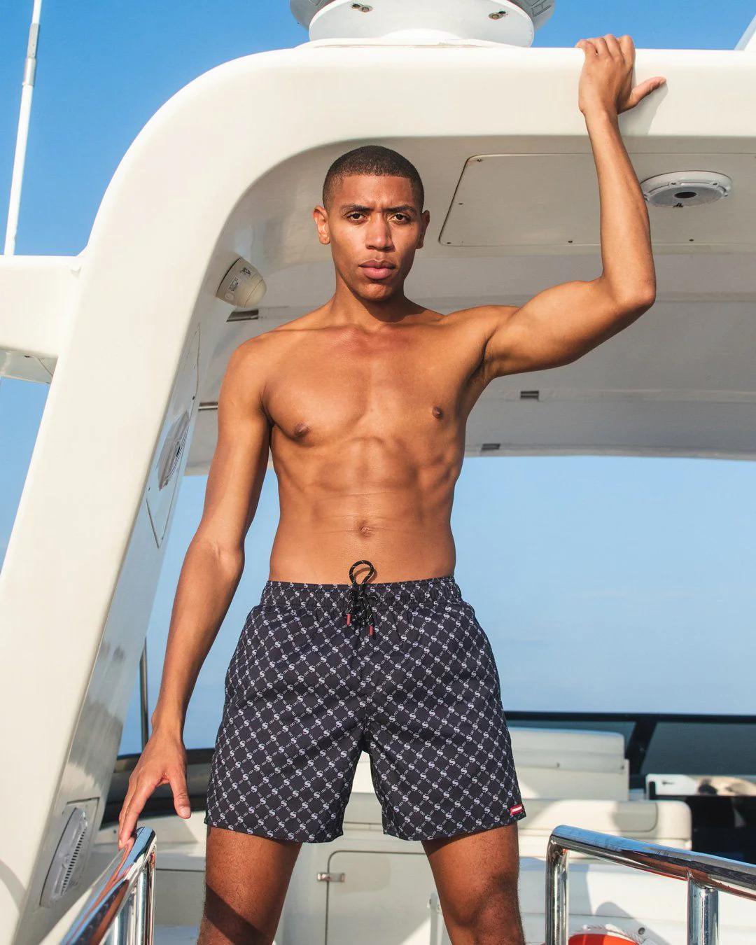 Sprayground Premium | MIDNIGHT MONEY PATTERN SHOTO SWIM TRUNKS