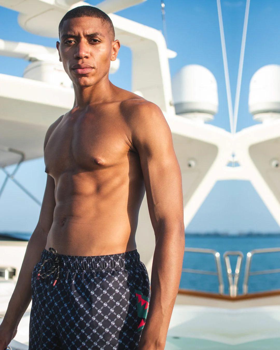 Sprayground Premium | MIDNIGHT MONEY PATTERN SHOTO SWIM TRUNKS