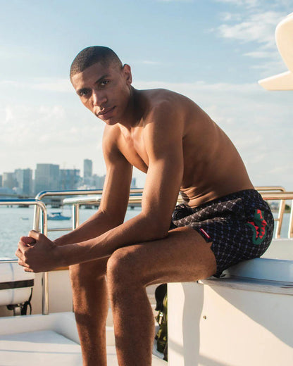 Sprayground Premium | MIDNIGHT MONEY PATTERN SHOTO SWIM TRUNKS