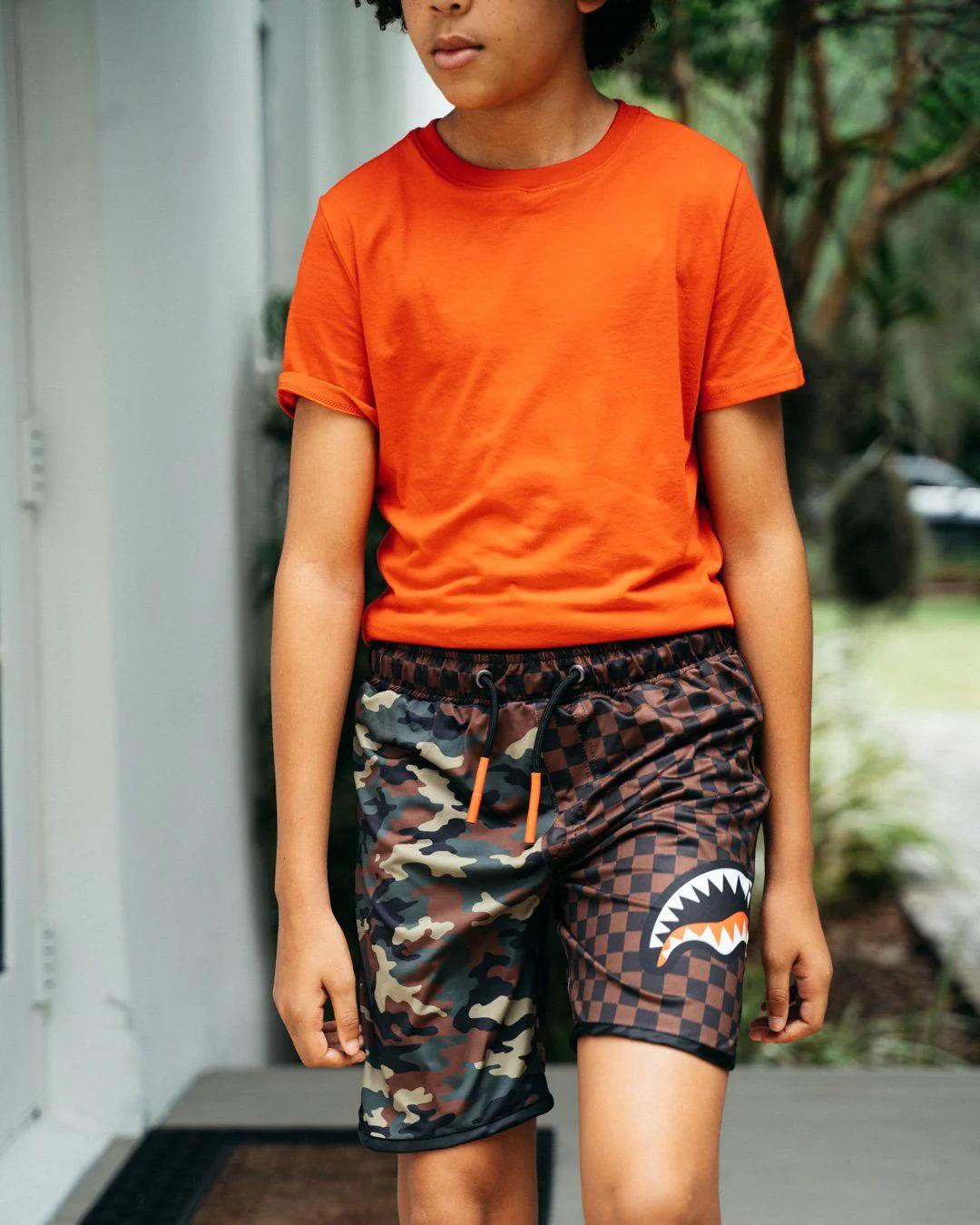 Sprayground New | KIDS CHECKS & CAMO SWIM TRUNKS