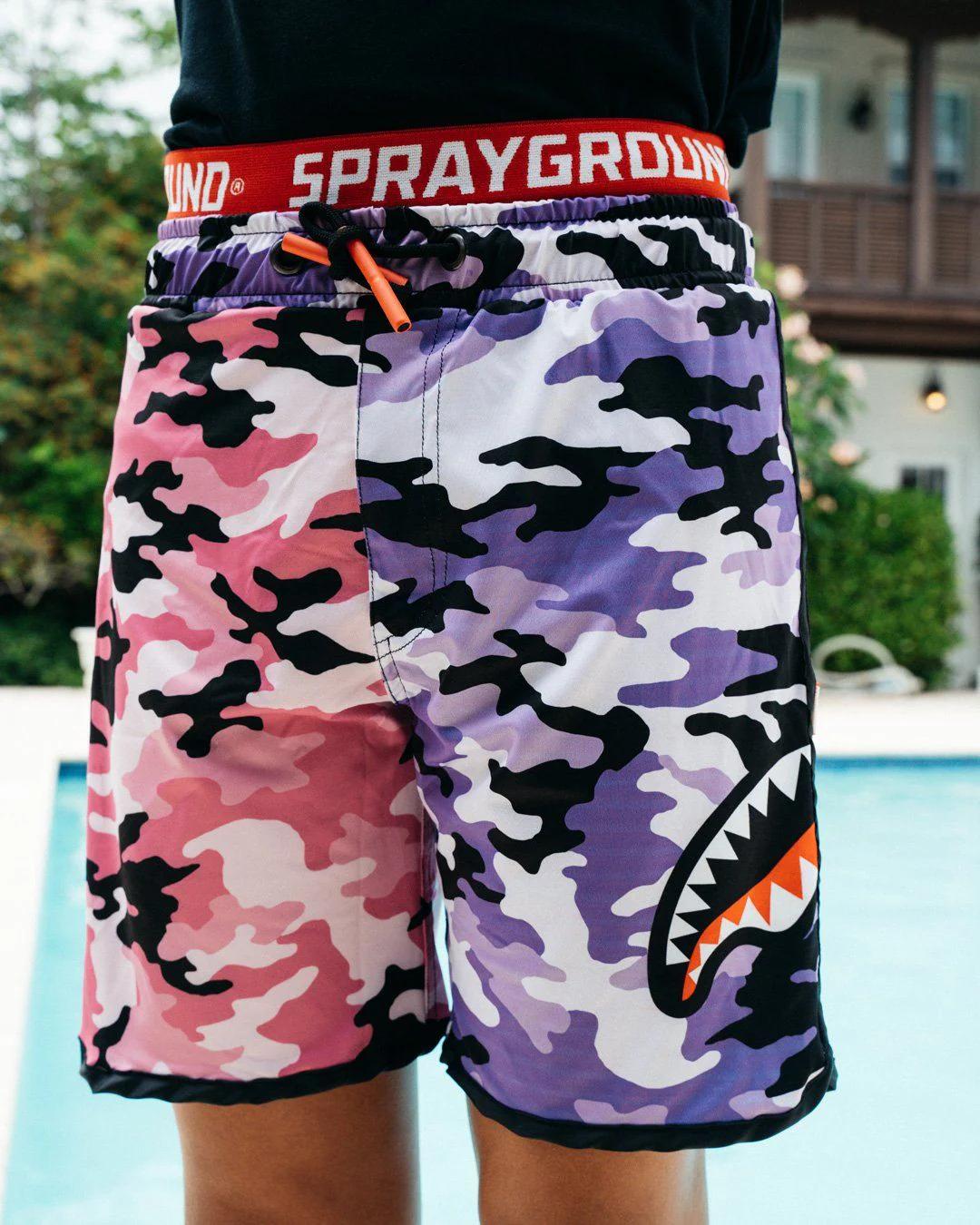 Sprayground Popular | KIDS SPLIT CAMO SWIM TRUNKS