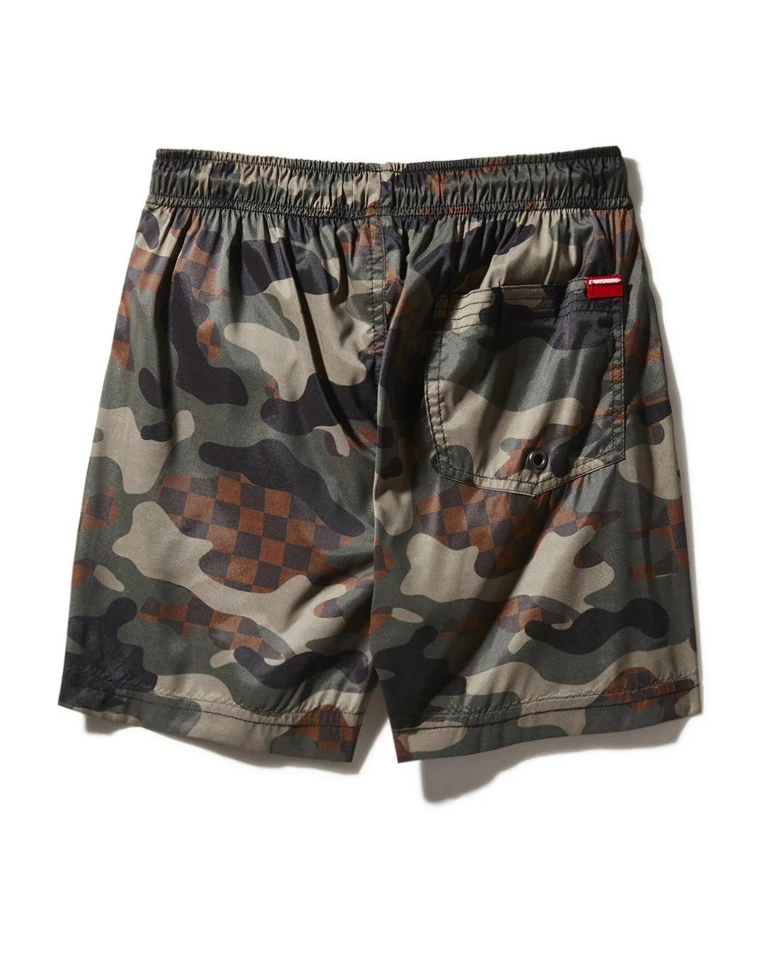 Sprayground Trending | KIDS CAMO CHECKERED SWIM TRUNKS