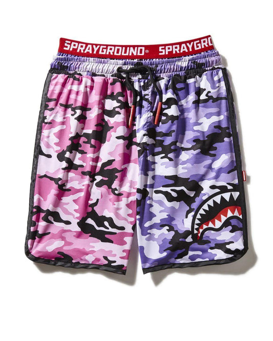 Sprayground Signature | SPLIT CAMO CORTO SWIM TRUNKS