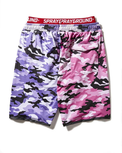 Sprayground Signature | SPLIT CAMO CORTO SWIM TRUNKS