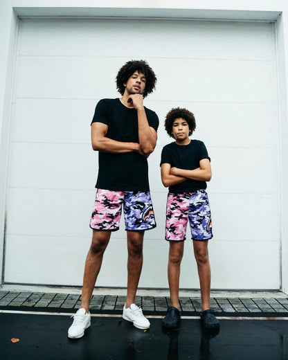 Sprayground Signature | SPLIT CAMO CORTO SWIM TRUNKS