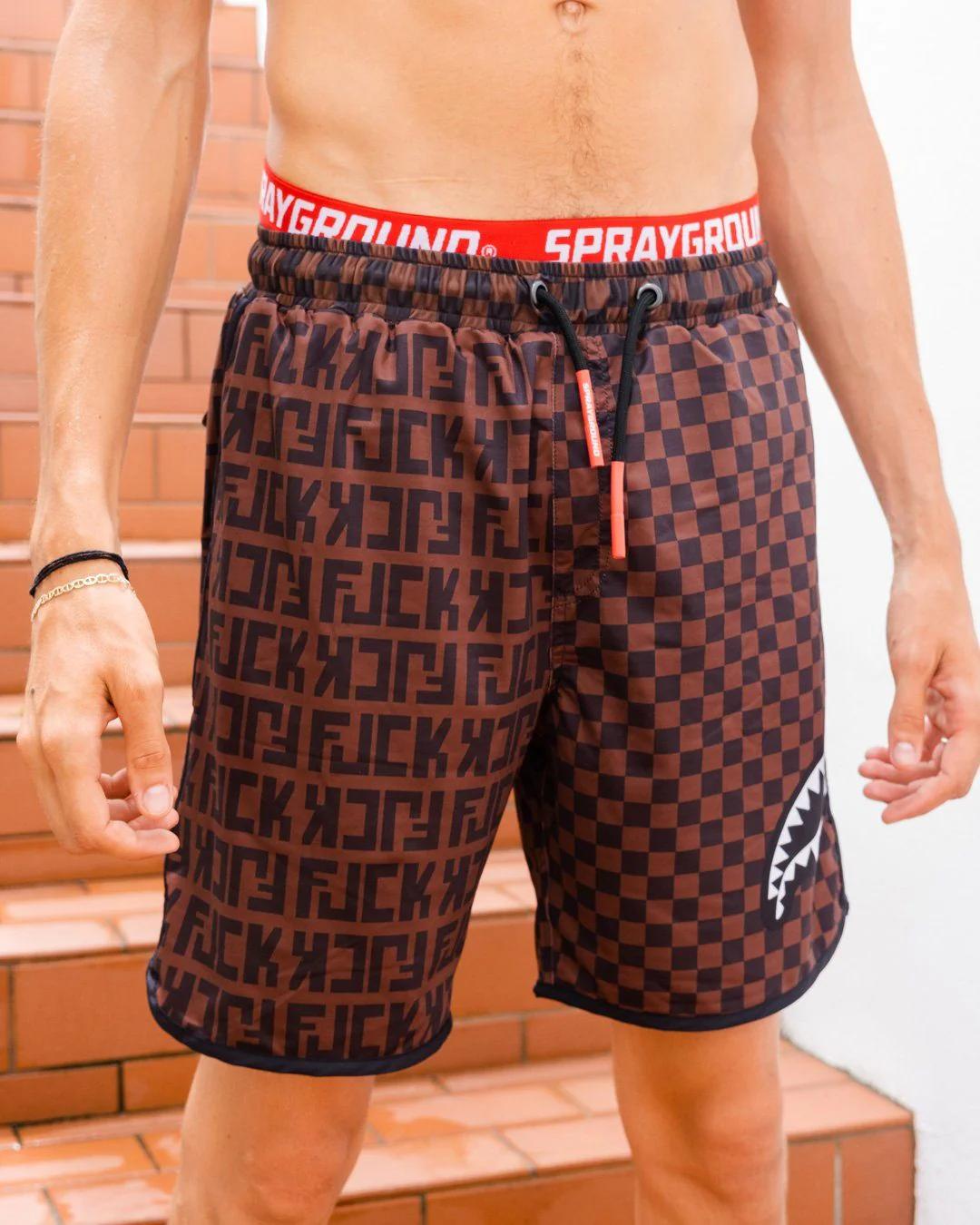 Sprayground Essential | OFFENDED SPLIT THE CHECK CORTO SWIM TRUNKS