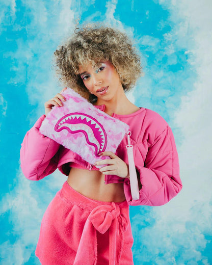 Sprayground Premium | FURRROCIOUS IN PINK CROSSOVER CLUTCH