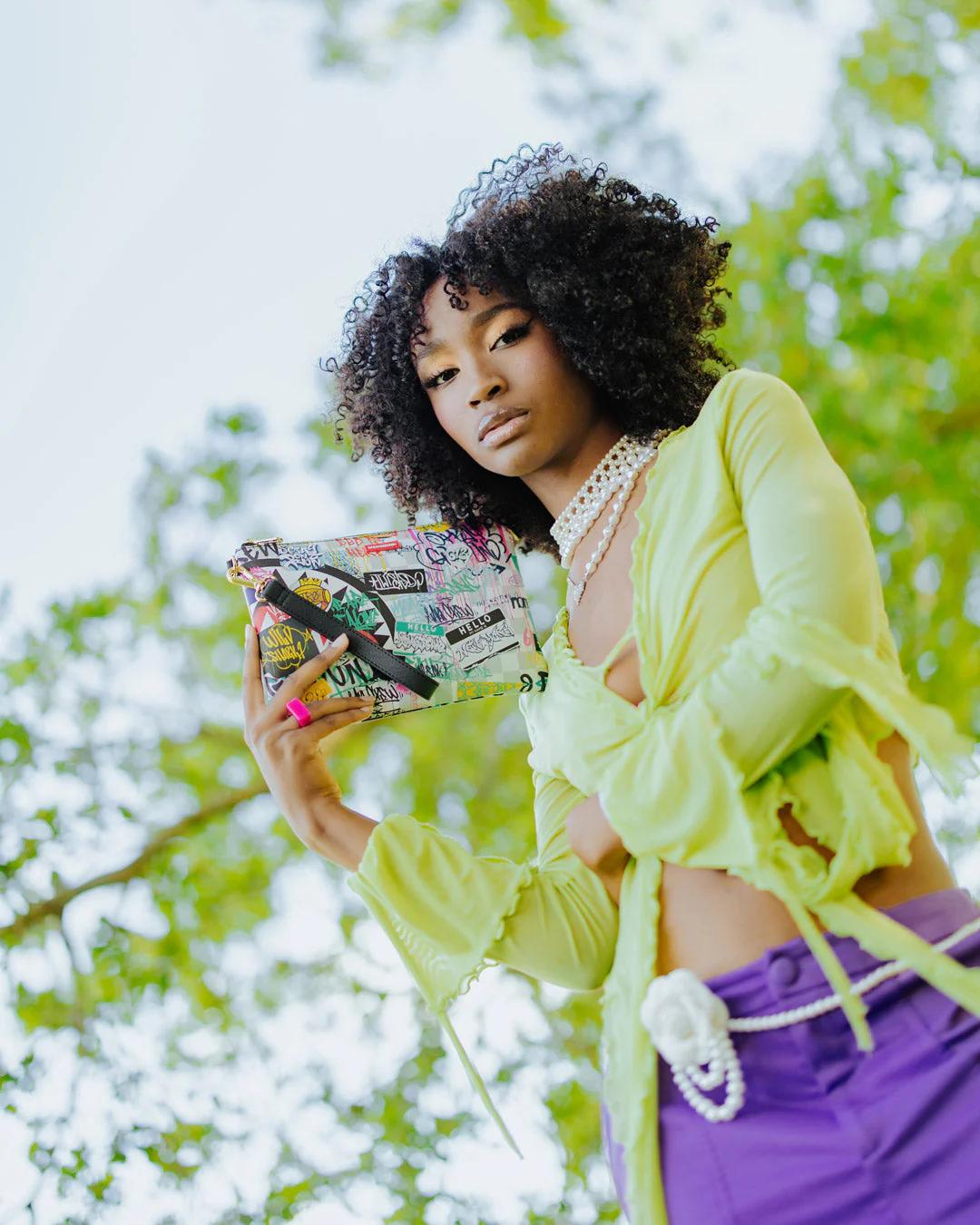 Sprayground Classic | CREATE ANOTHER DAY CROSSOVER CLUTCH W/ SHOULDER STRAP