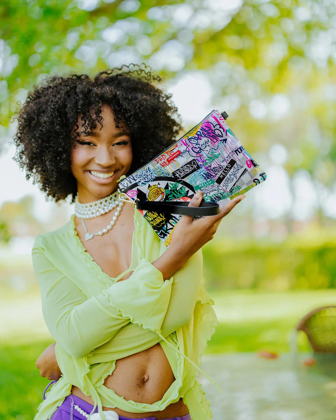 Sprayground Classic | CREATE ANOTHER DAY CROSSOVER CLUTCH W/ SHOULDER STRAP