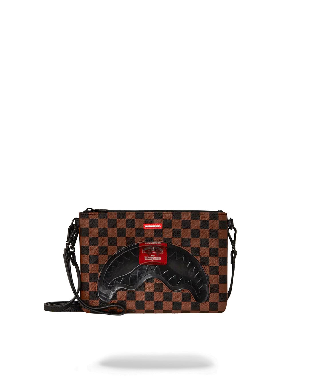 Sprayground Trending | SHARKS IN PARIS CLEAR FOR TAKEOFF CROSSOVER CLUTCH WITH STRAP