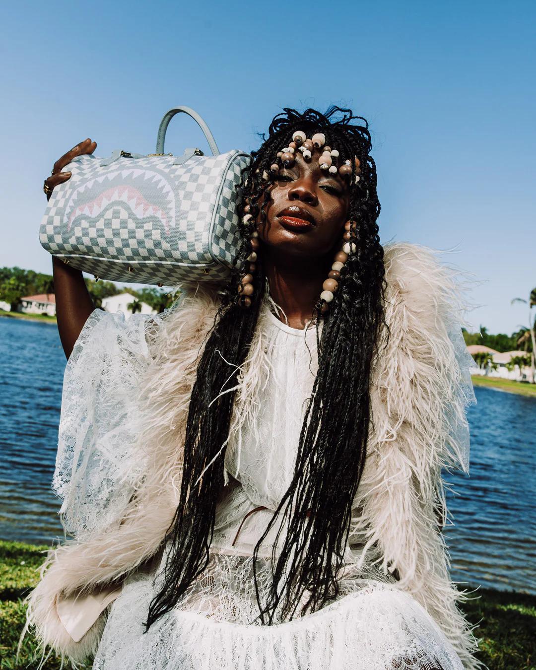 Sprayground Trending | KNIT SHARKS IN PARIS IN CREAM MINI DUFFLE