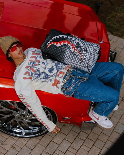 Sprayground Trending | SCRIBBLE DRIBBLE CHECK DUFFLE