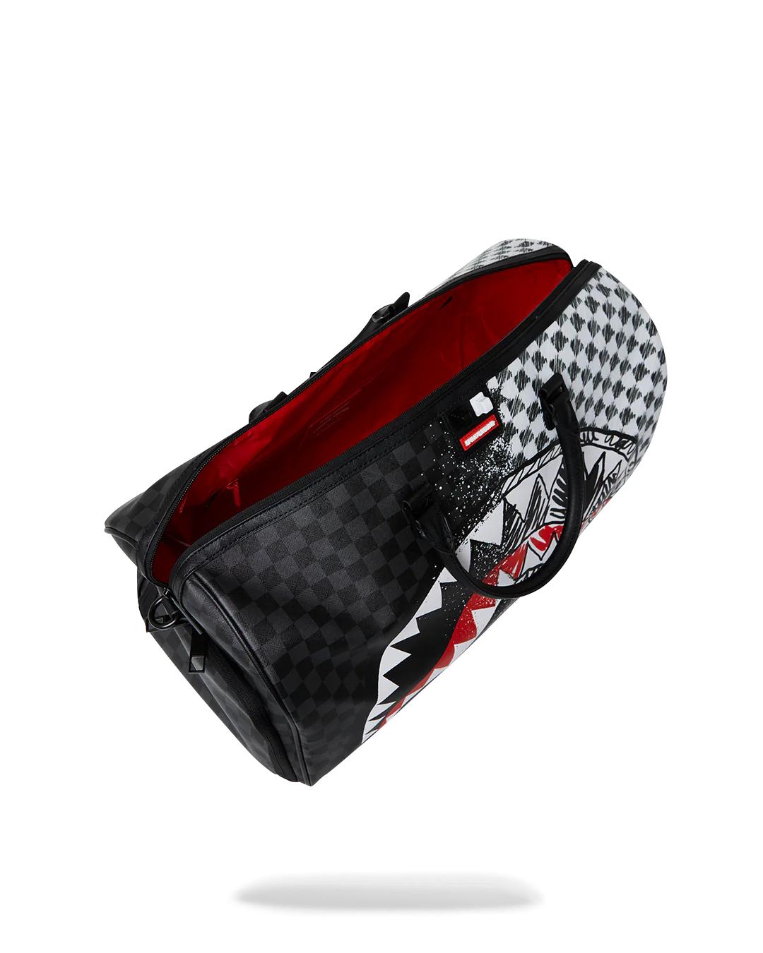 Sprayground Trending | SCRIBBLE DRIBBLE CHECK DUFFLE