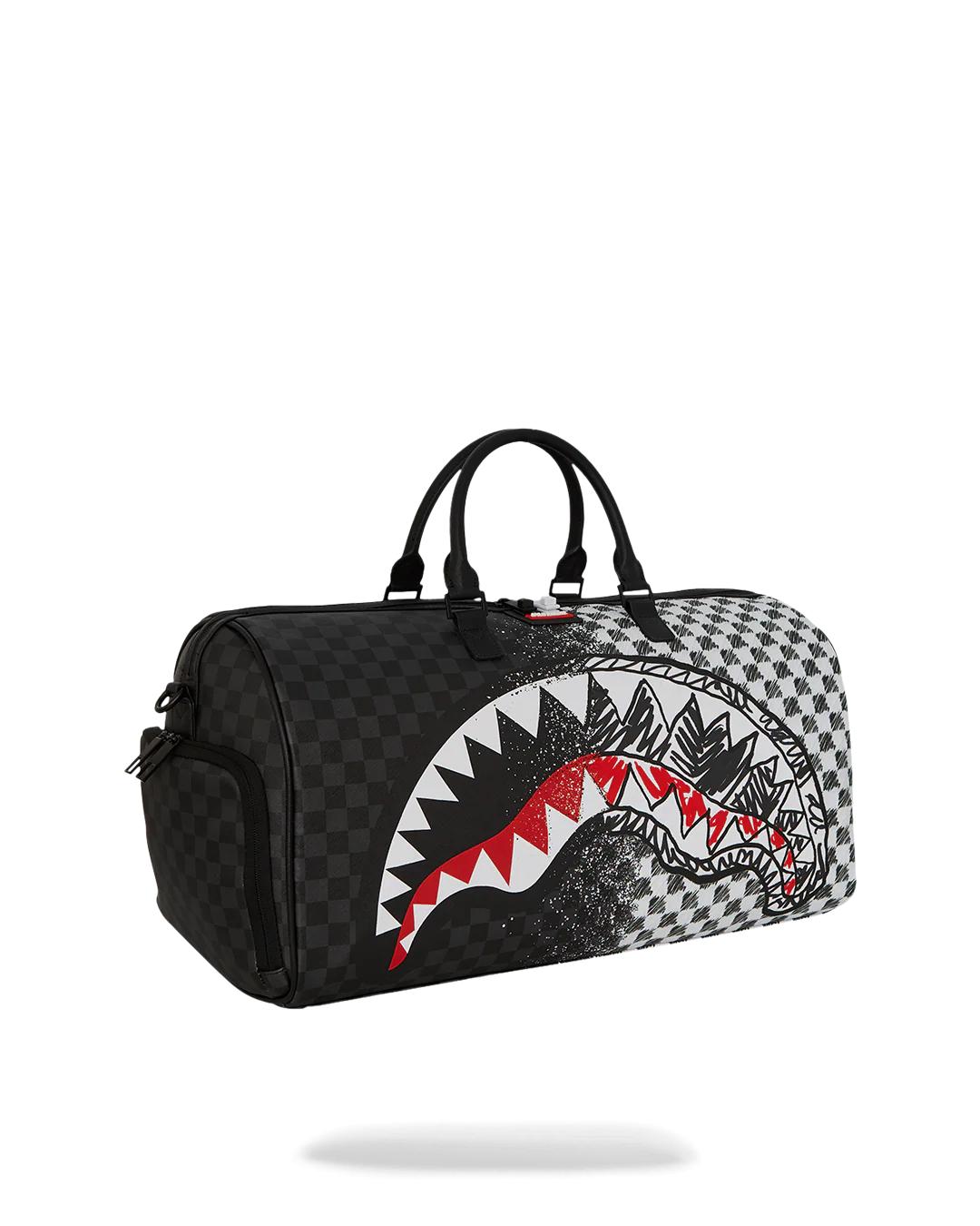 Sprayground Trending | SCRIBBLE DRIBBLE CHECK DUFFLE