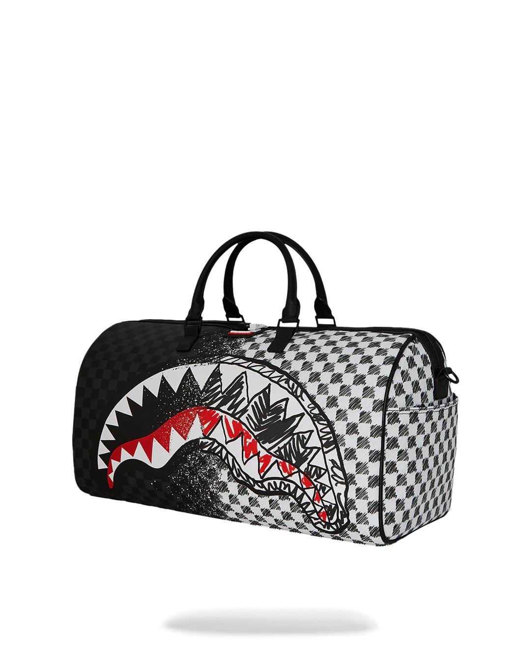 Sprayground Trending | SCRIBBLE DRIBBLE CHECK DUFFLE