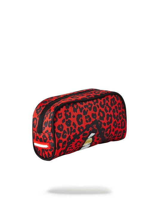 Sprayground Exclusive | RED LEOPARD LIPS PENCIL CASE