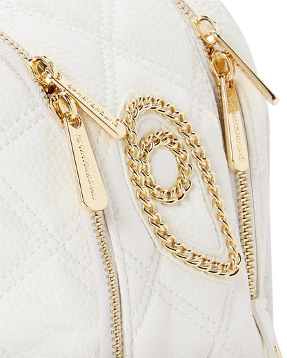 Sprayground Essential | RIVIERA LE BLANC GOLD CHAIN SHARK SAVAGE BACKPACK