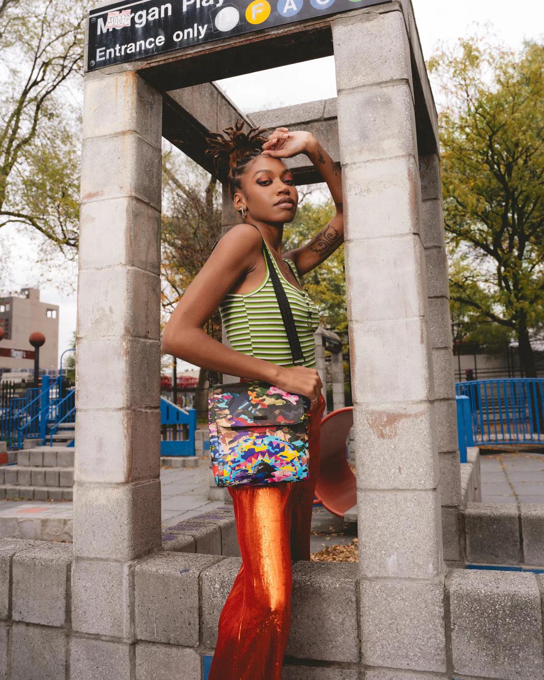 Sprayground Essential | SLICED AND DICED CAMO MESSENGER SLING BAG