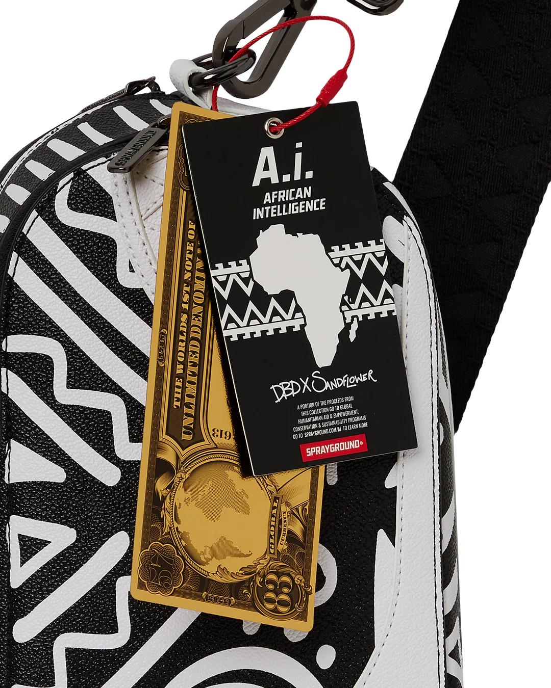 Sprayground Best Seller | A.I.8 AFRICAN INTELLIGENCE - ORIGIN STORY BACKPACK SLING