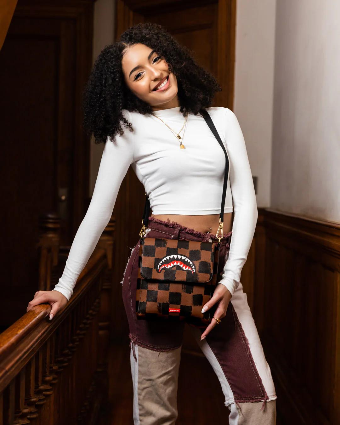 Sprayground Best Seller | SHARKS IN PARIS VANQUISH LARGE SLING CROSSBODY